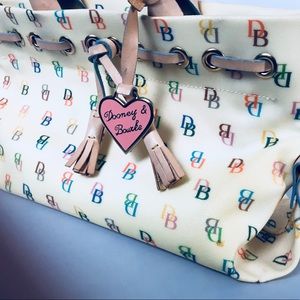 Dooney & Bourke Signature Cream Multi Logo Purse
